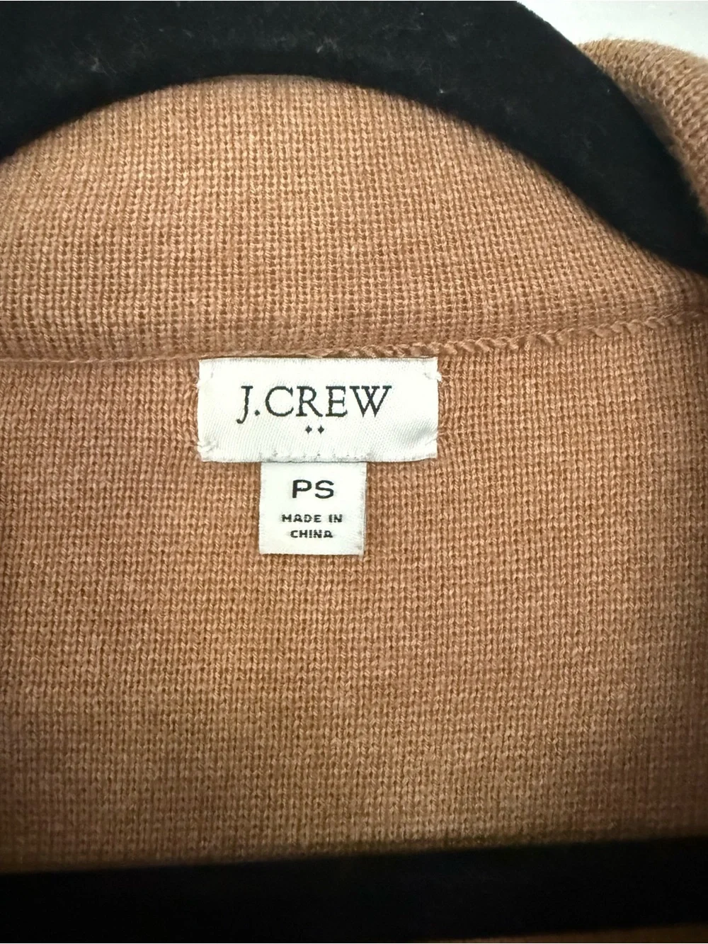 J.Crew Petite Small Camel Cotton Sweater Blazer Knit Jacket One Button